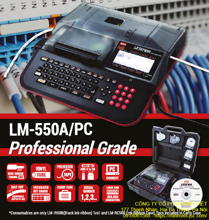 Máy in ống lồng max 550A