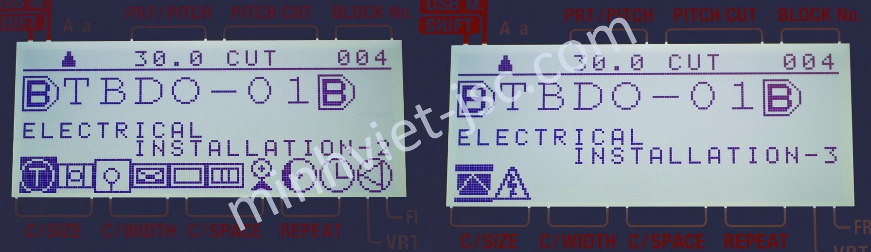 ký tự và biểu tượng ngành điện Máy in đầu cốt LM-550A2B