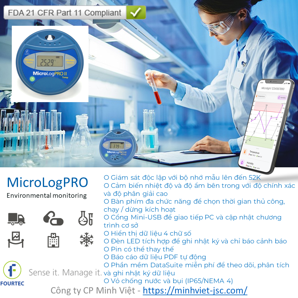 Data logger MicroLogPRO Environmental monitoring