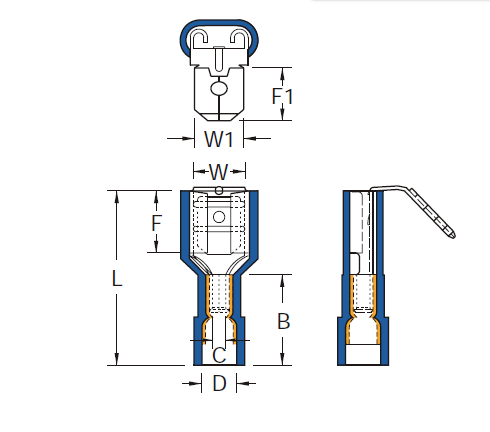 Cosse ngắt lắp ngược cách điện