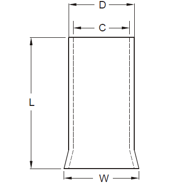 Thông tin đặt hàng Đầu cosse pin rỗng trần 