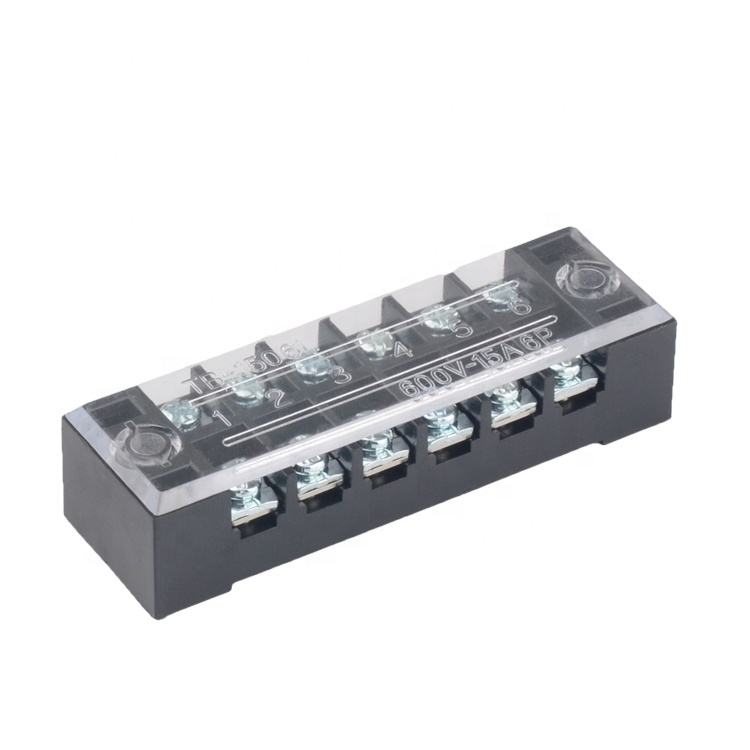 Cầu đấu TB Loạt Điện 15A 6 Pin ABS Chống Cháy Cố Định Thiết Bị Đầu Cuối